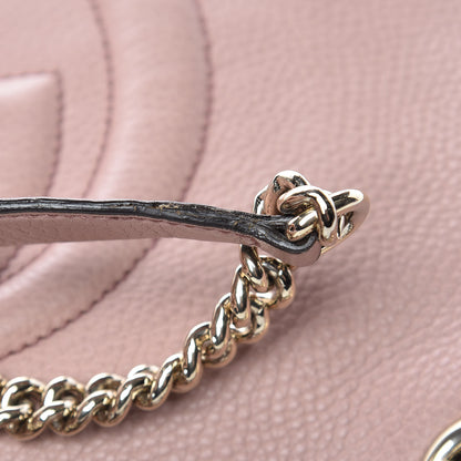 Gucci Pebbled Calfskin Medium Soho Chain Shoulder Bag Dark Cipria 16 of 24