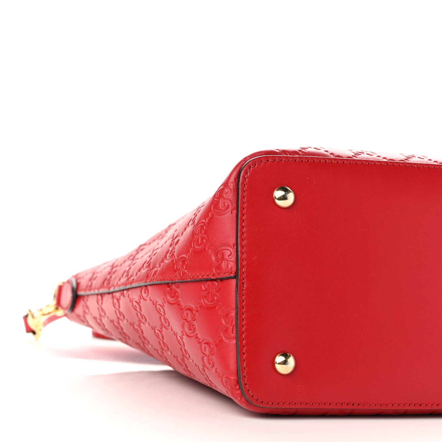 Gucci Guccissima Linea A Foldover Tote Red 9 of 11