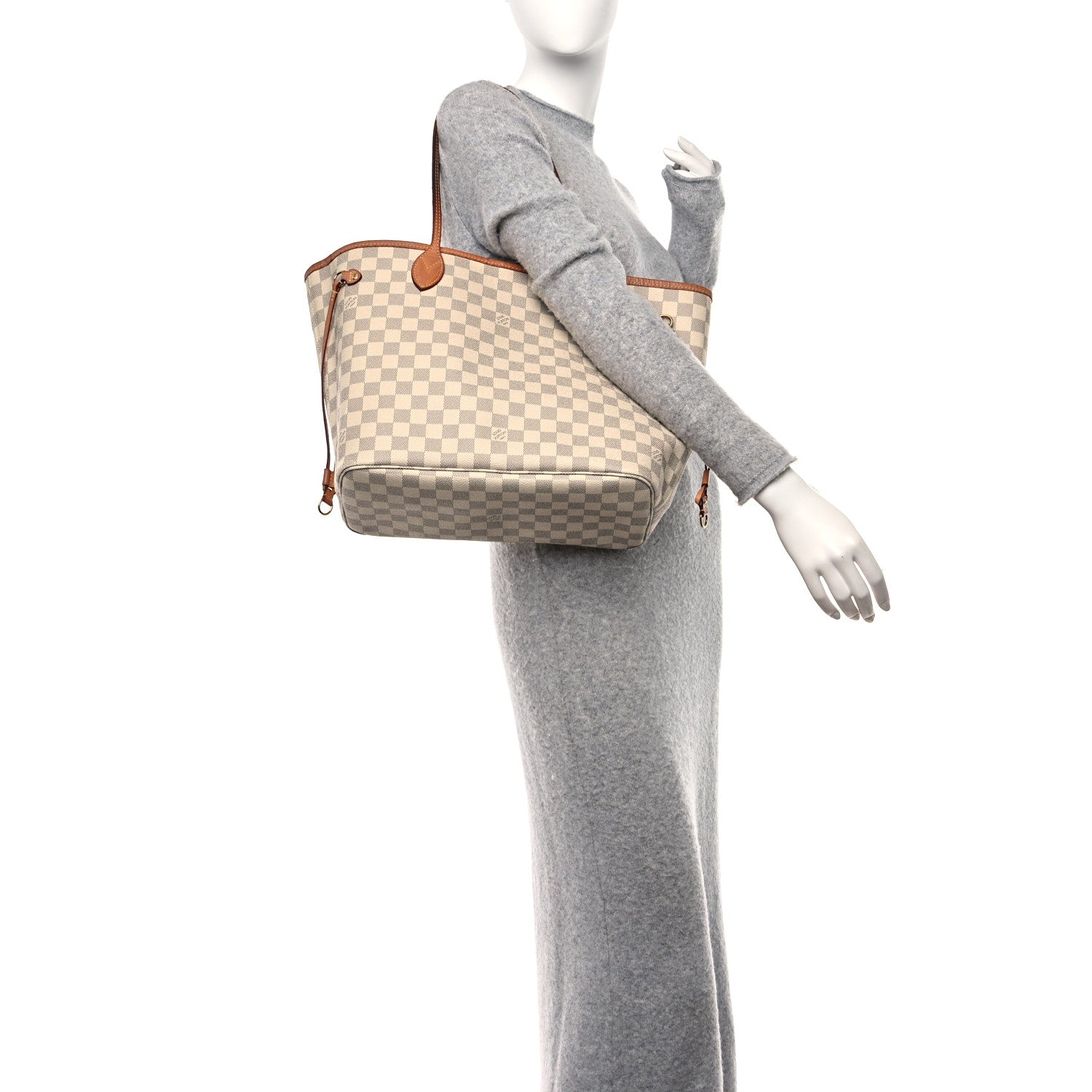 Louis Vuitton Damier Azur Neo Neverfull MM Rose Ballerine 2 of 15