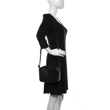 Saint Laurent Calfskin Matelasse Monogram Lou Camera Bag Black 2 of 10