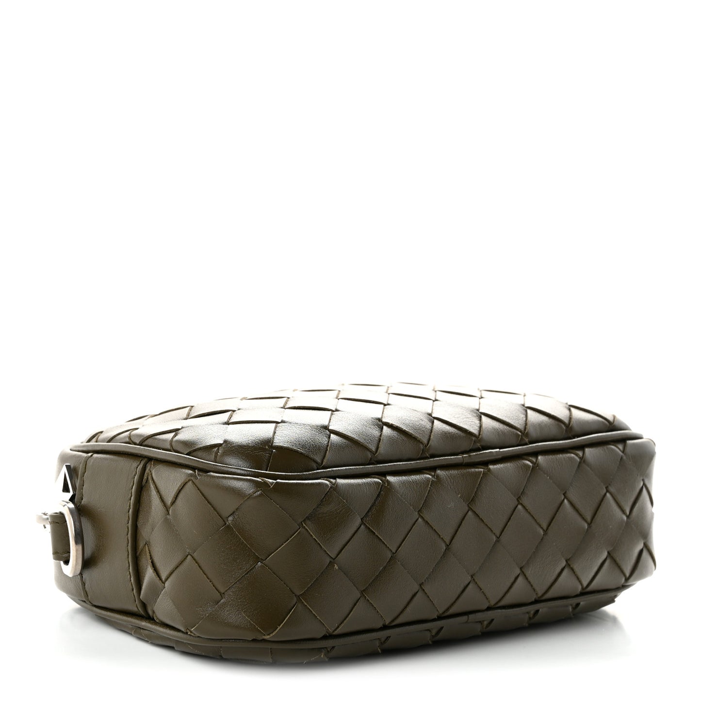 Calfskin Intrecciato Small Camera Bag Mud