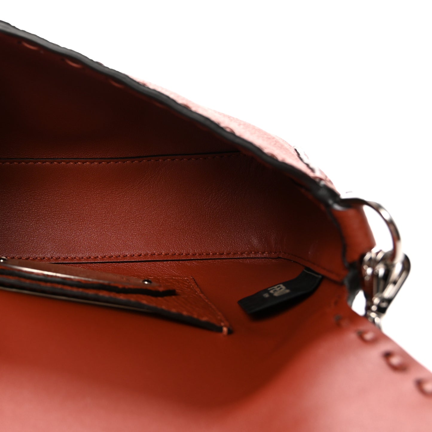 Cuoio Romano Selleria Macro Stitchings Mini Baguette Sienna