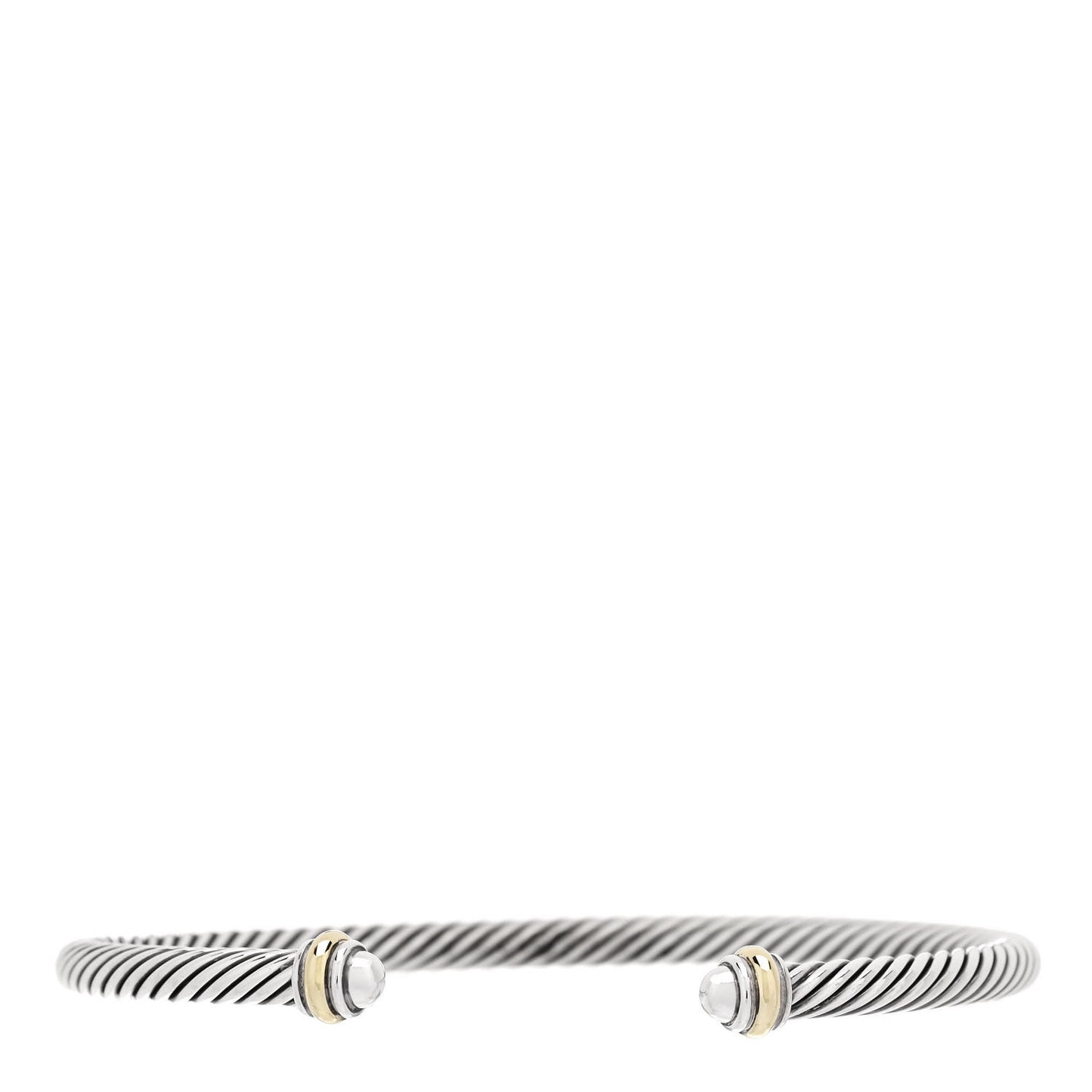 Sterling Silver 18K Yellow Gold 4mm Cable Classics Bracelet