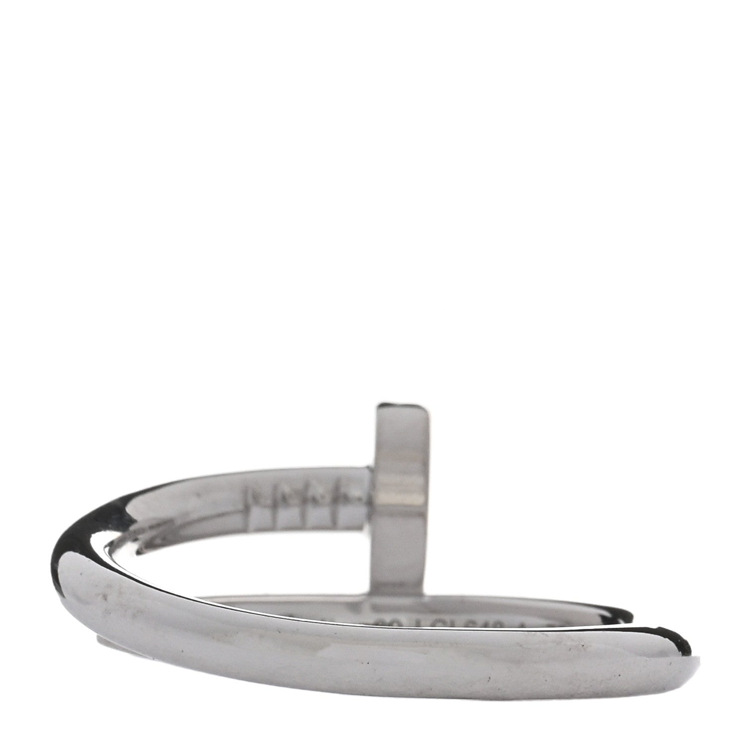 Cartier 18K White Gold Juste Un Clou Ring 60 9 4 of 5