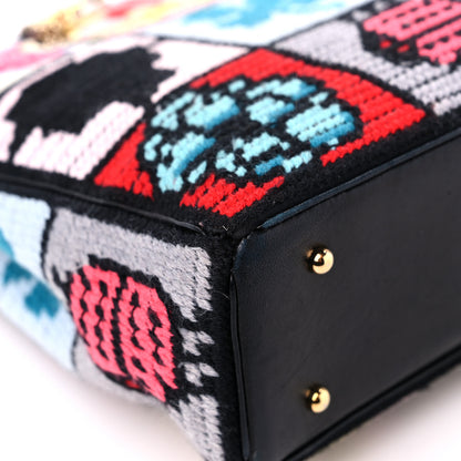 Chanel Needlepoint Precious Symbols Shoulder Bag Black 7 of 15