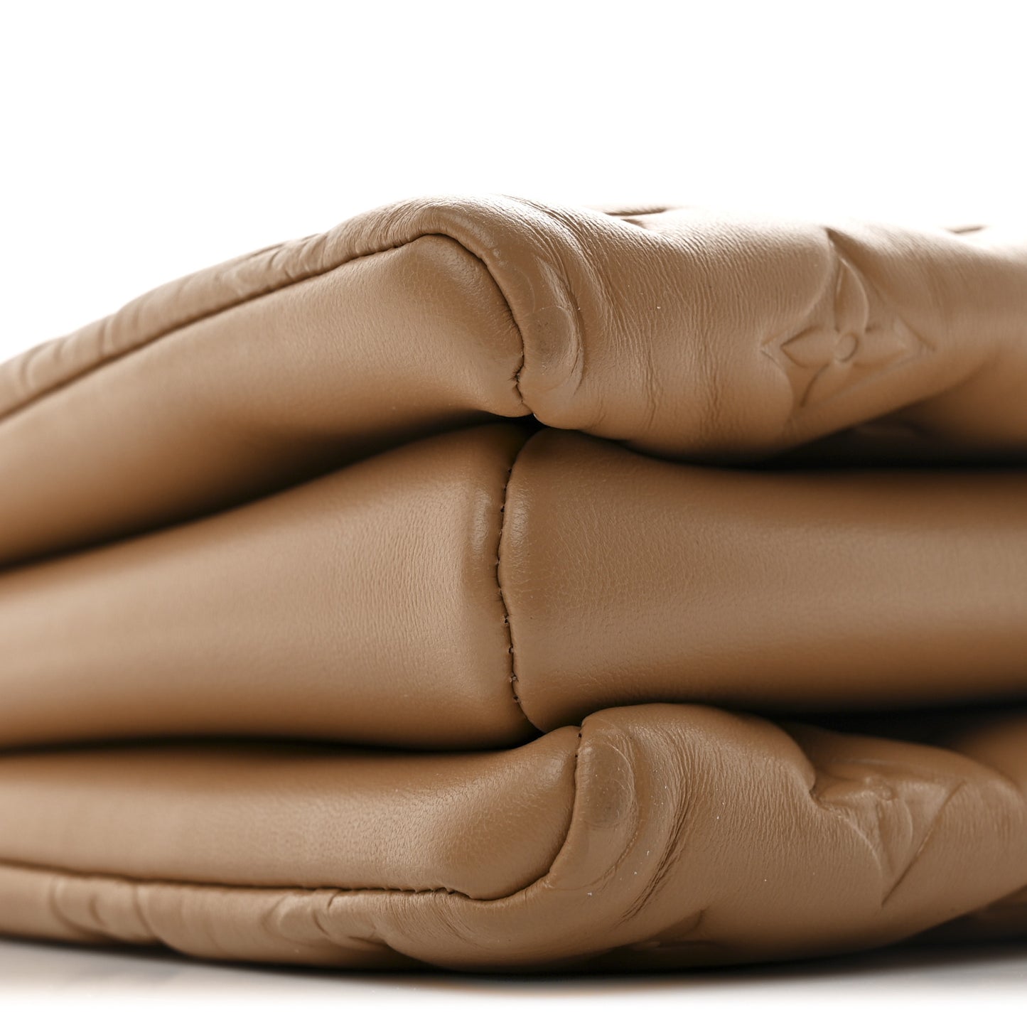 Lambskin Embossed Monogram Coussin PM Camel