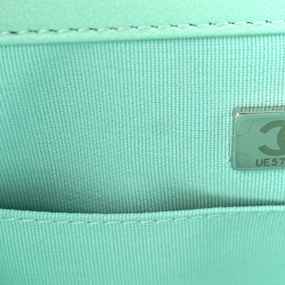Chanel Shaded Calfskin Medium Deauville Tote Light Green Turquoise Purple 8 of 11