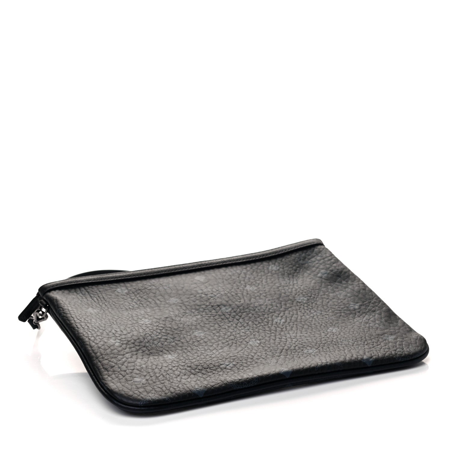 MCM Visetos Liz Shopper Tote Pouch Black 3 of 4
