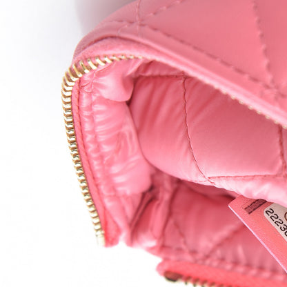Chanel Lambskin Quilted Small Casino Cosmetic Case Pink 7 of 9