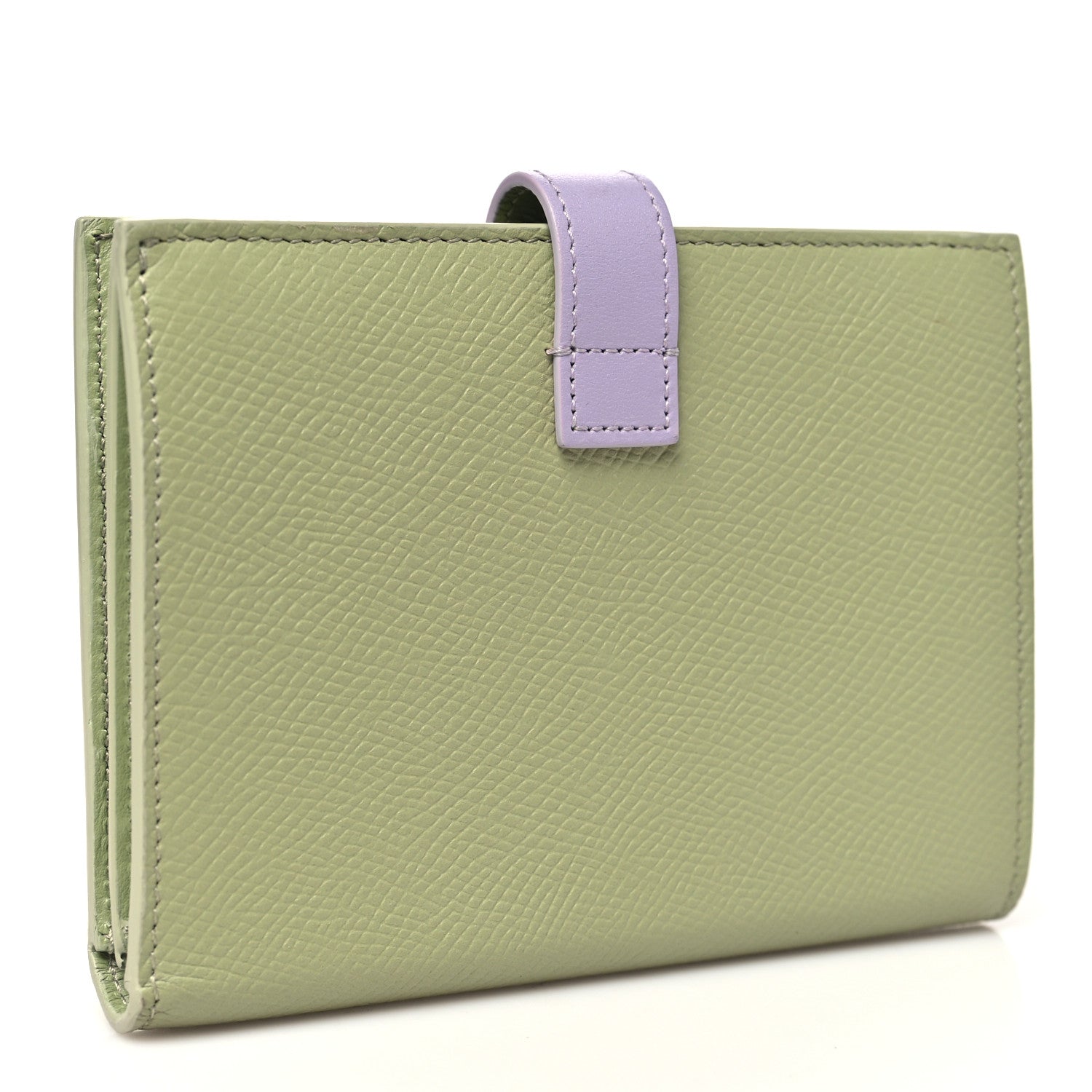 Celine Grained Calfskin Medium Multifunction Strap Wallet Sage Lilas 3 of 8