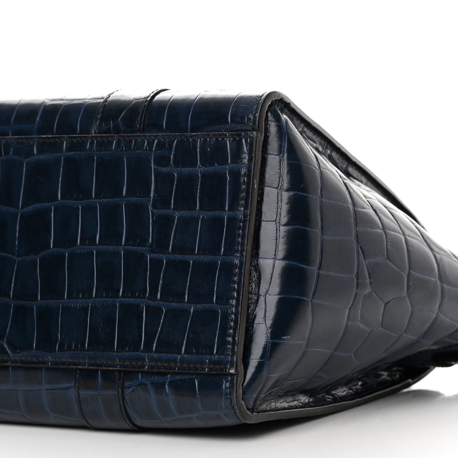 Mulberry Crocodile Embossed Calfskin Small Zipped Bayswater Blue 9 of 16