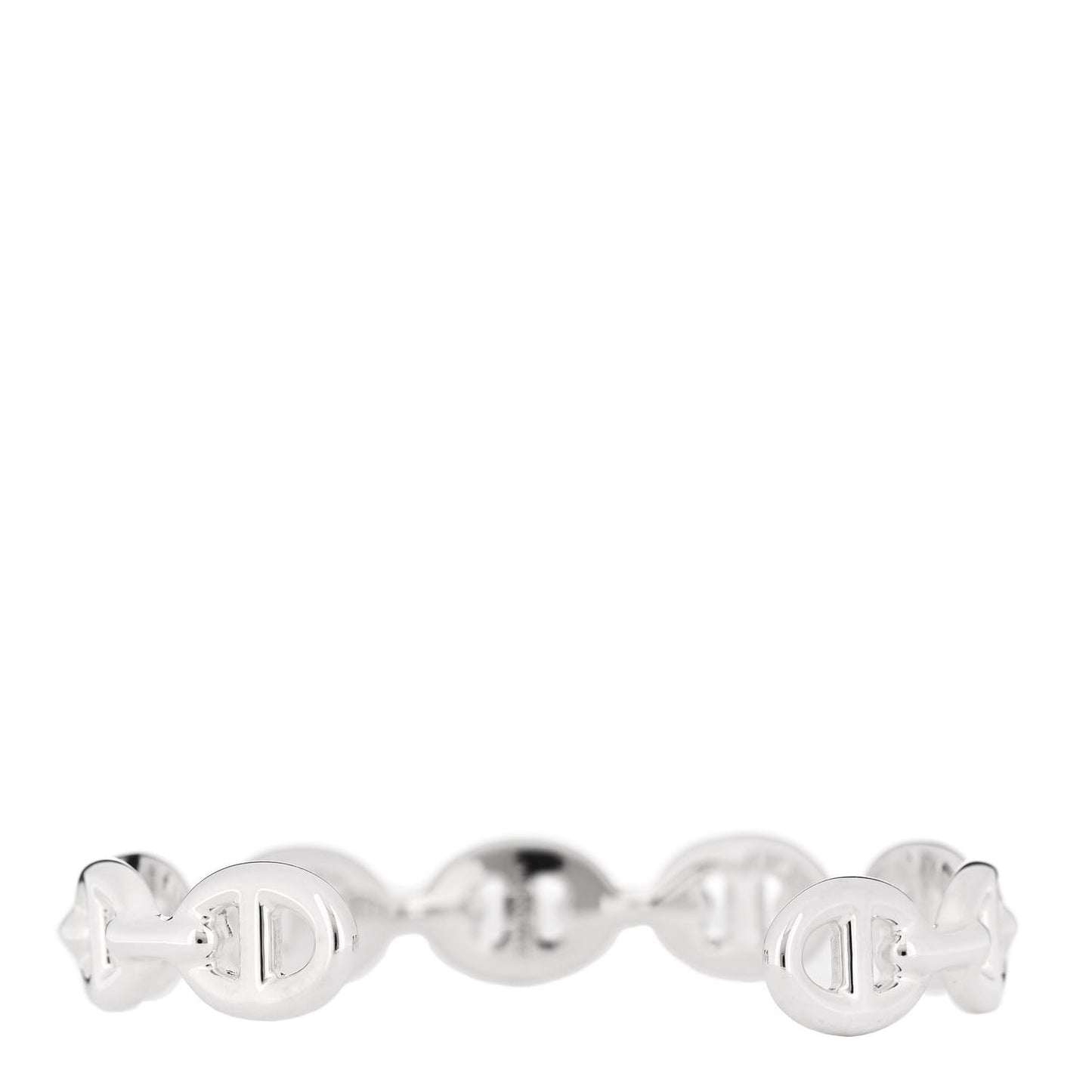 Sterling Silver MM Chaine d'Ancre Enchainee Cuff Bracelet SH
