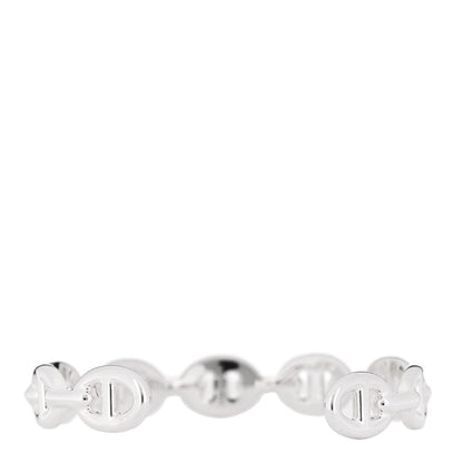 Hermes Sterling Silver MM Chaine d'Ancre Enchainee Cuff Bracelet SH 2 of 5