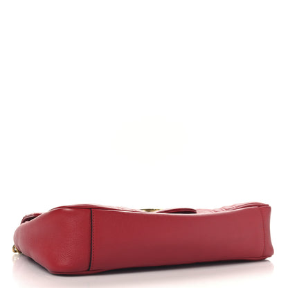 Gucci Calfskin Matelasse Medium GG Marmont Shoulder Bag Hibiscus Red 4 of 10