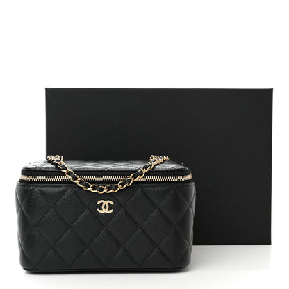 Chanel Caviar Quilted Small Vanity Case With Chain Black 15 of 15