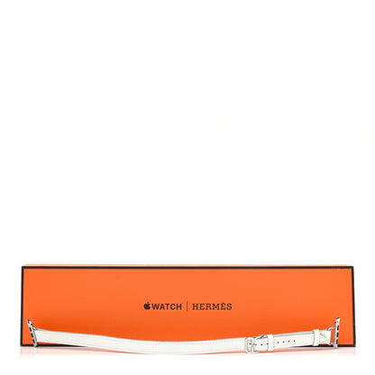 Hermes Attelage 40mm Apple Watch Double Tour Band Blanc 8 of 8