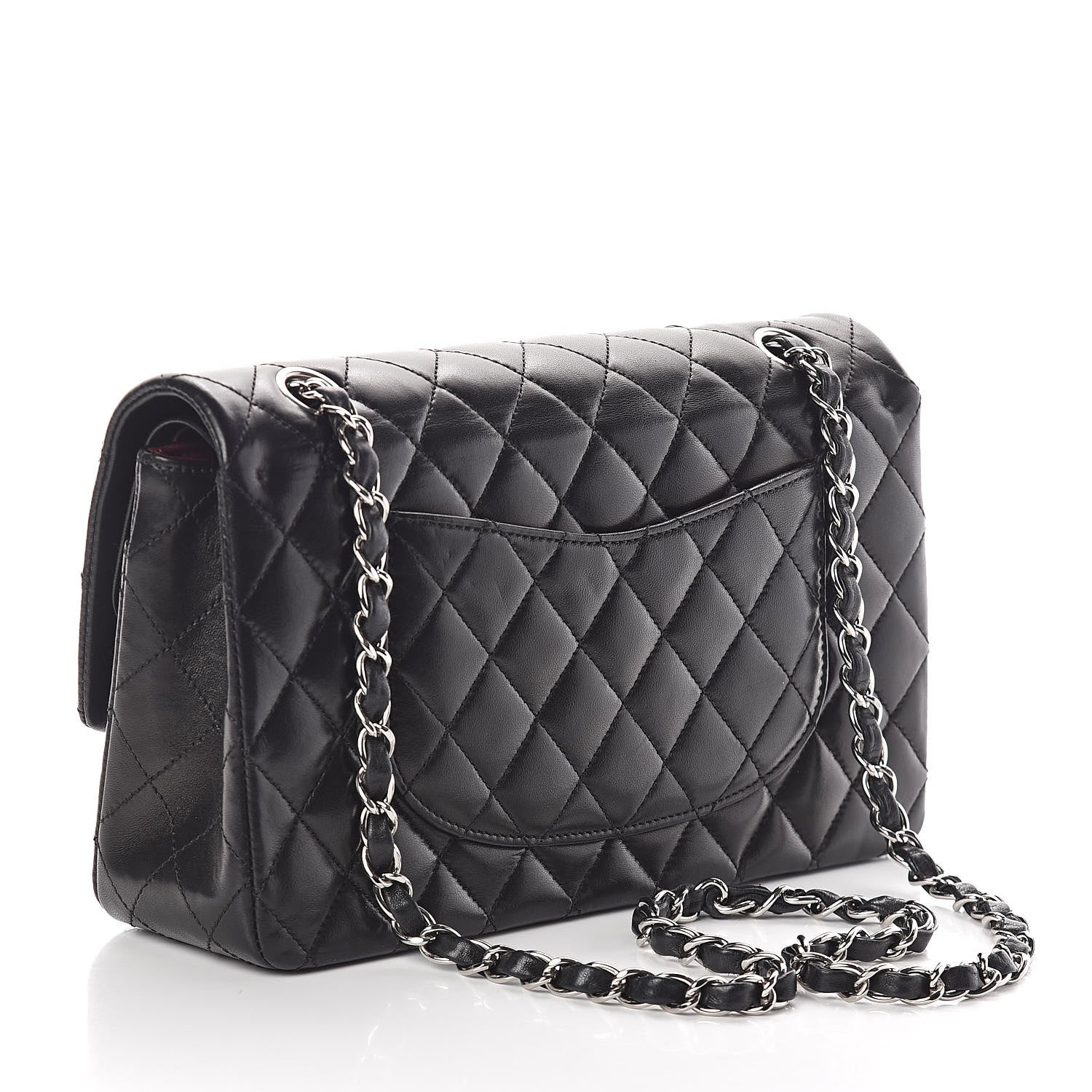 Chanel Lambskin Quilted Medium Double Flap Black 3 of 10