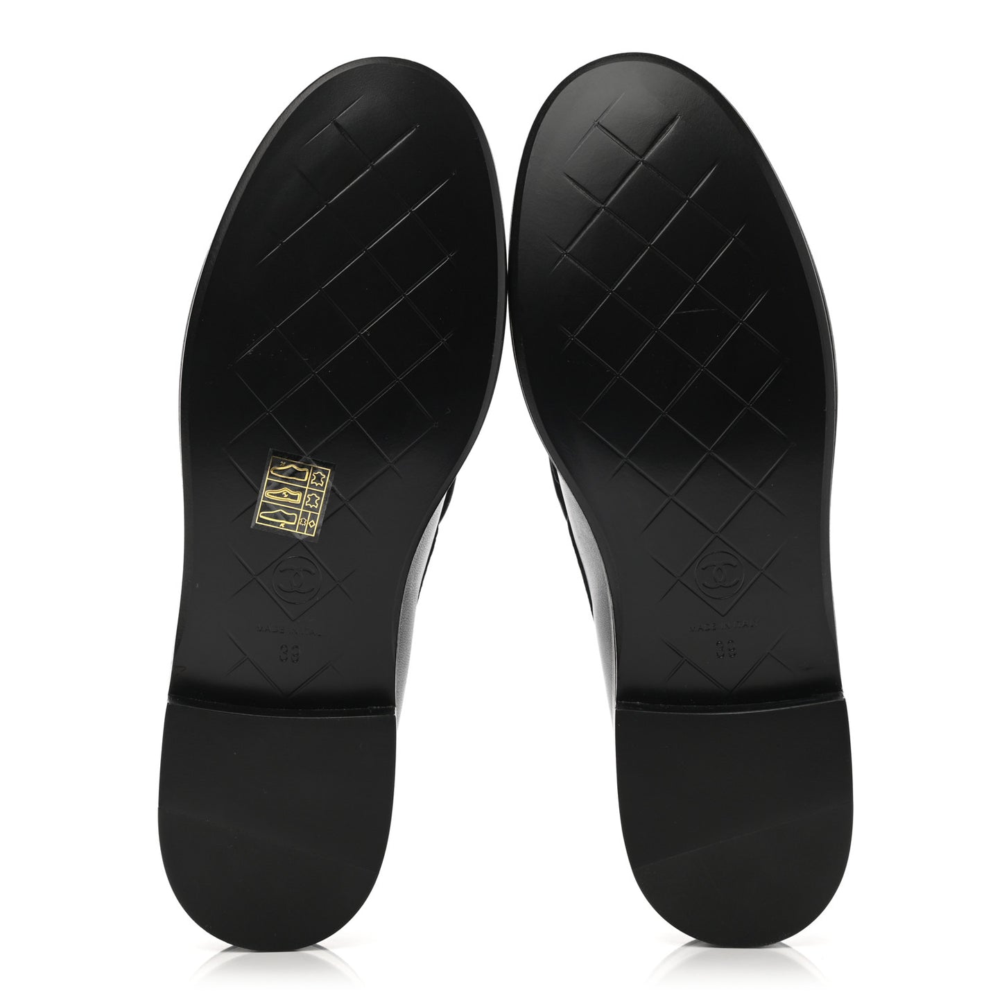 Lambskin Quilted CC Turnlock Loafers 39 Black