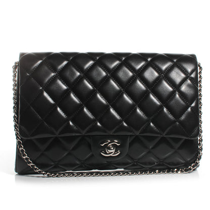 Chanel Lambskin Quilted Clutch Flap Black 1 of 7