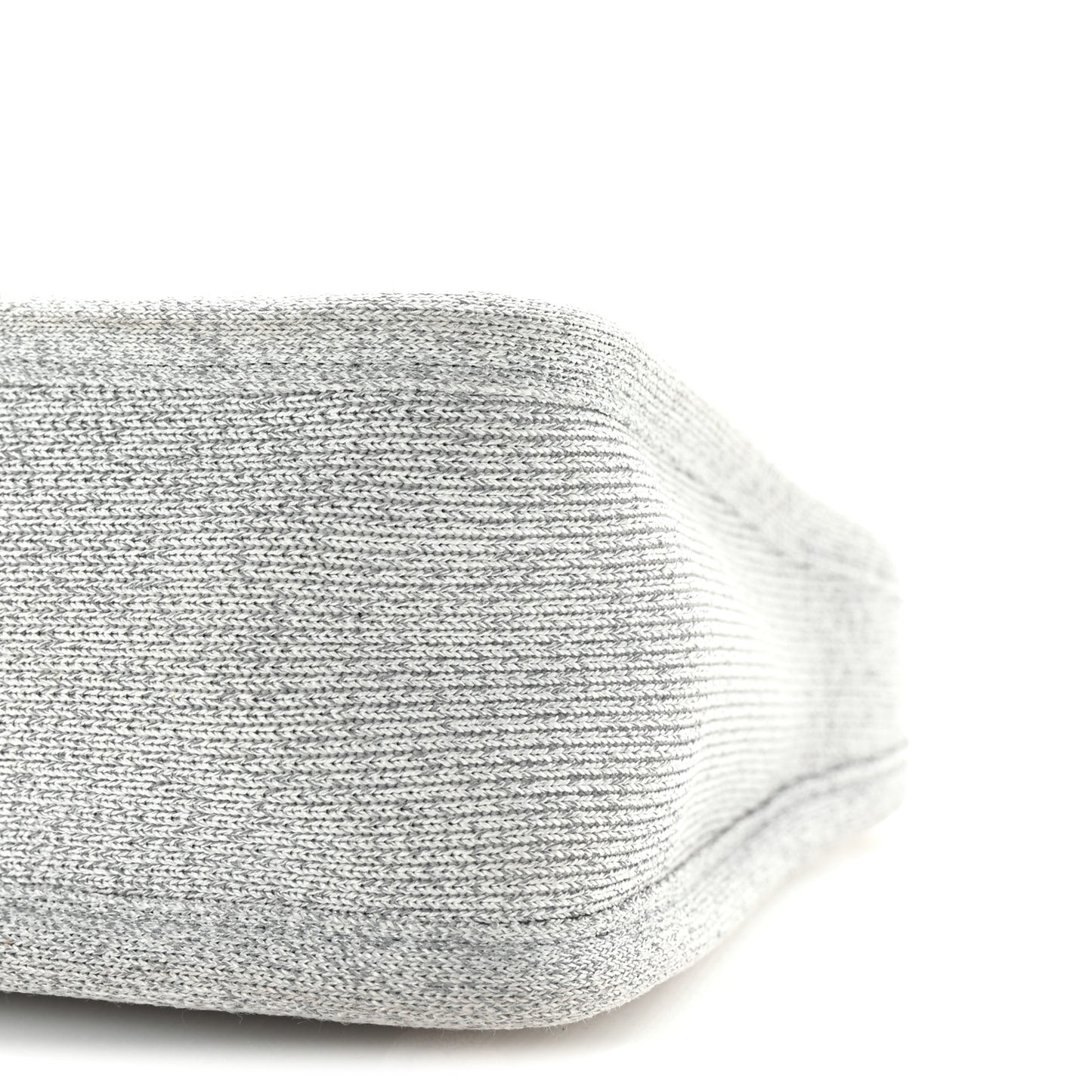 Metallic Ribbed Knit Small Ryan Bag Silver