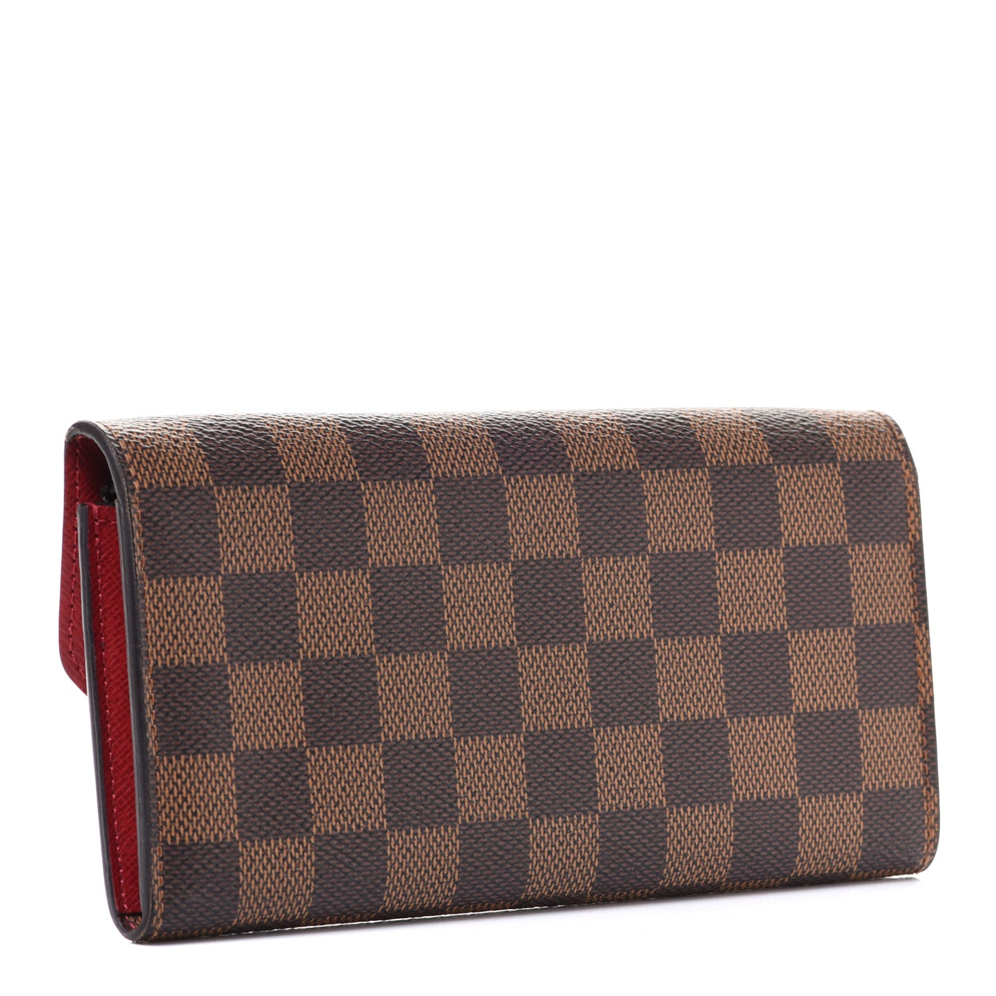 Damier Ebene Emilie Wallet Red