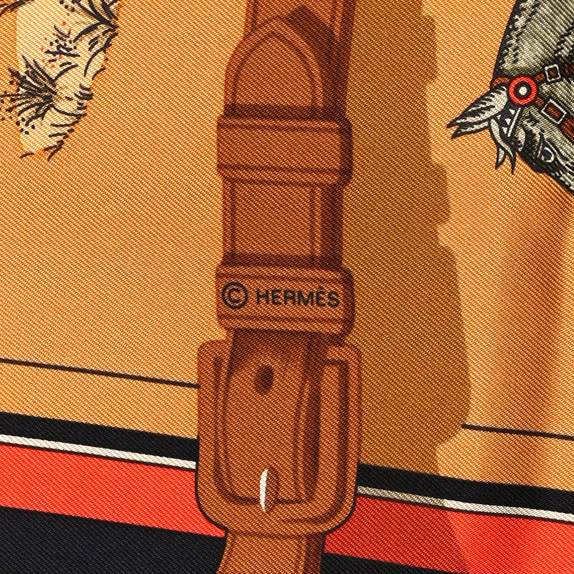 Hermes Silk Carre En Carres Scarf 90 3 of 4