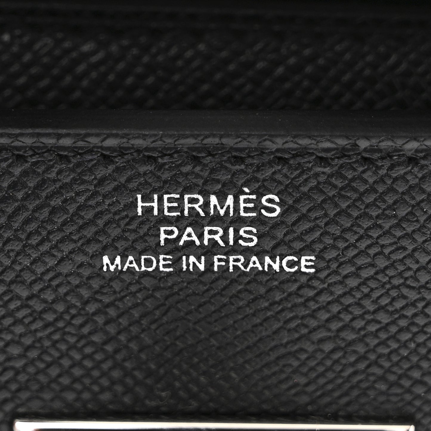 Madame Calfskin Kelly Pocket Slim Wallet Black