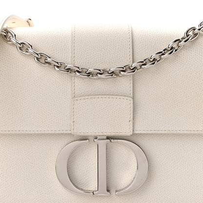 Christian Dior Grained Calfskin 30 Montaigne Chain Flap Bag White 8 of 10