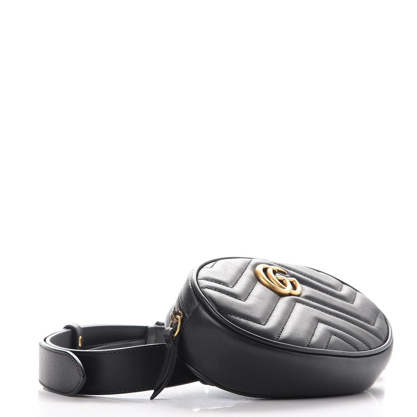 Calfskin Matelasse GG Marmont Belt Bag 85 34 Black