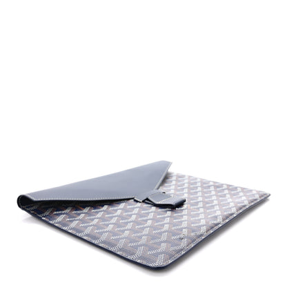 Goyard Goyardine Commando Envelope 2 Flat Large Pouch Blue 4 of 6