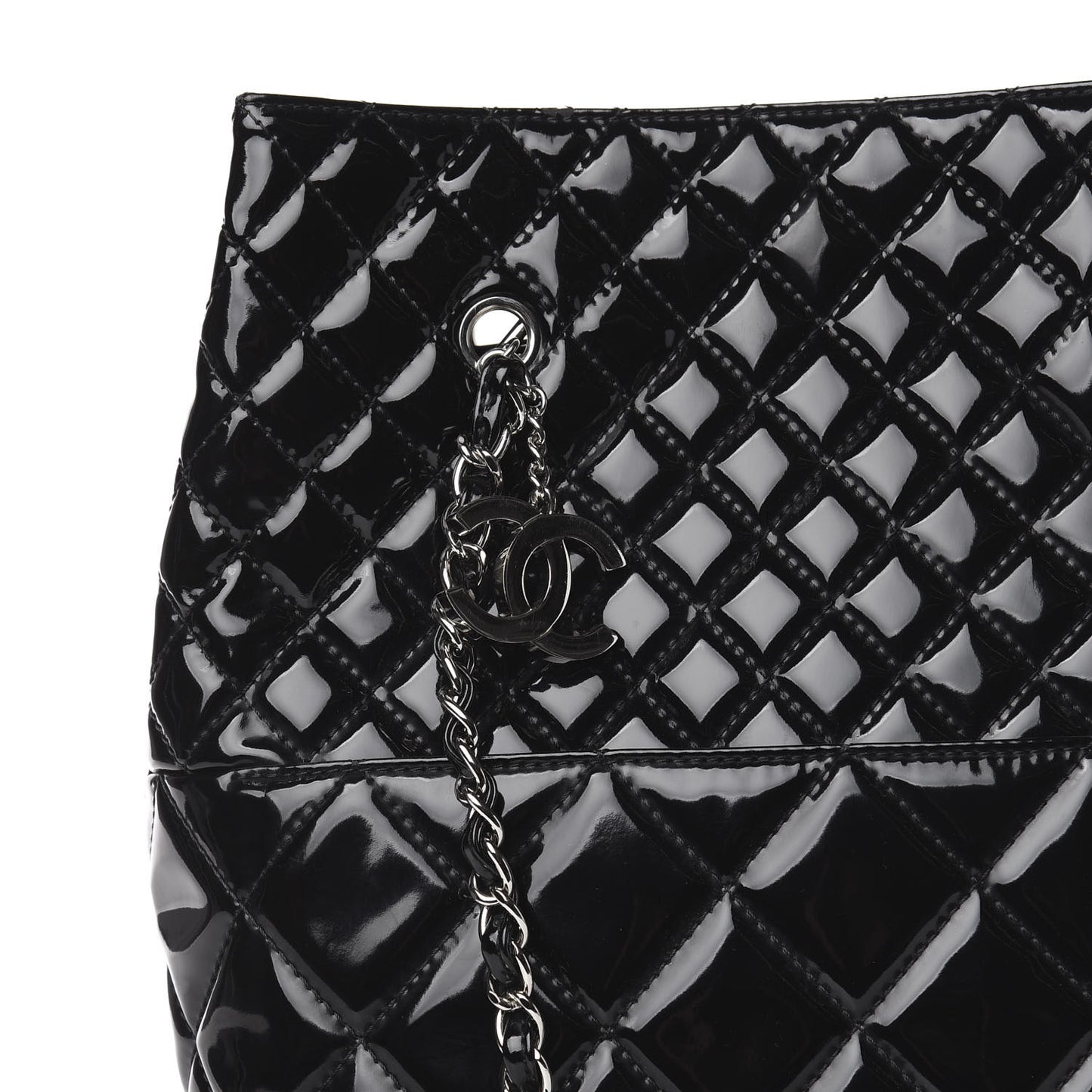 Vinyl Quilted In The Business North South Tote Black