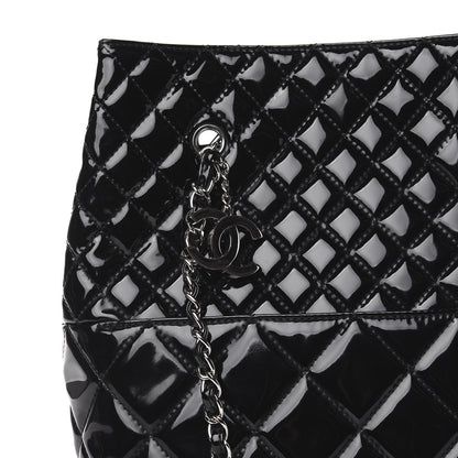 Chanel Vinyl Quilted In The Business North South Tote Black 14 of 16