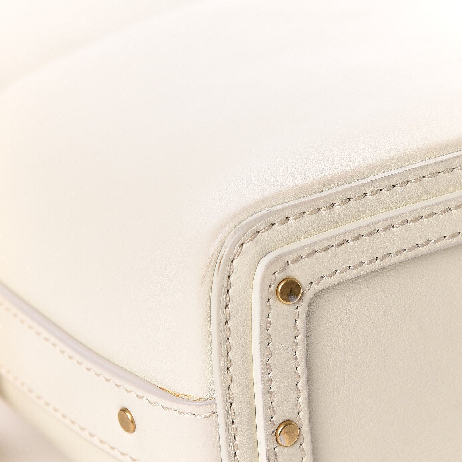 Chloe Smooth Calfskin Mini Roy Bucket Bag Natural White 9 of 12
