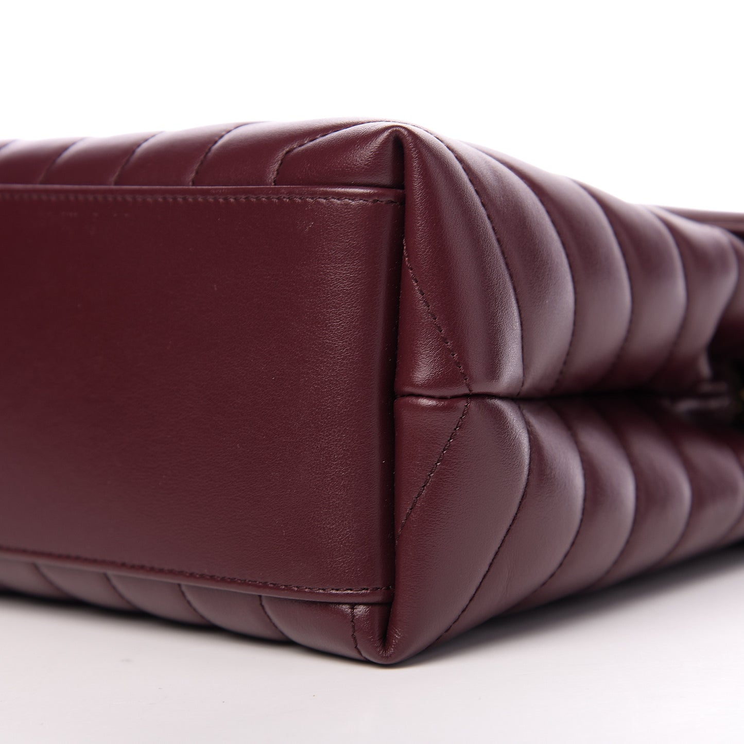 Calfskin Y Quilted Monogram Medium Loulou Chain Satchel Rouge Legion