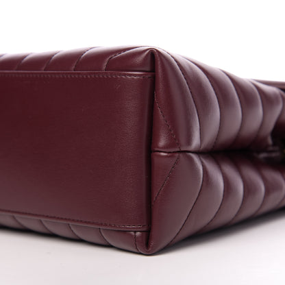 Saint Laurent Calfskin Y Quilted Monogram Medium Loulou Chain Satchel Rouge Legion 8 of 9