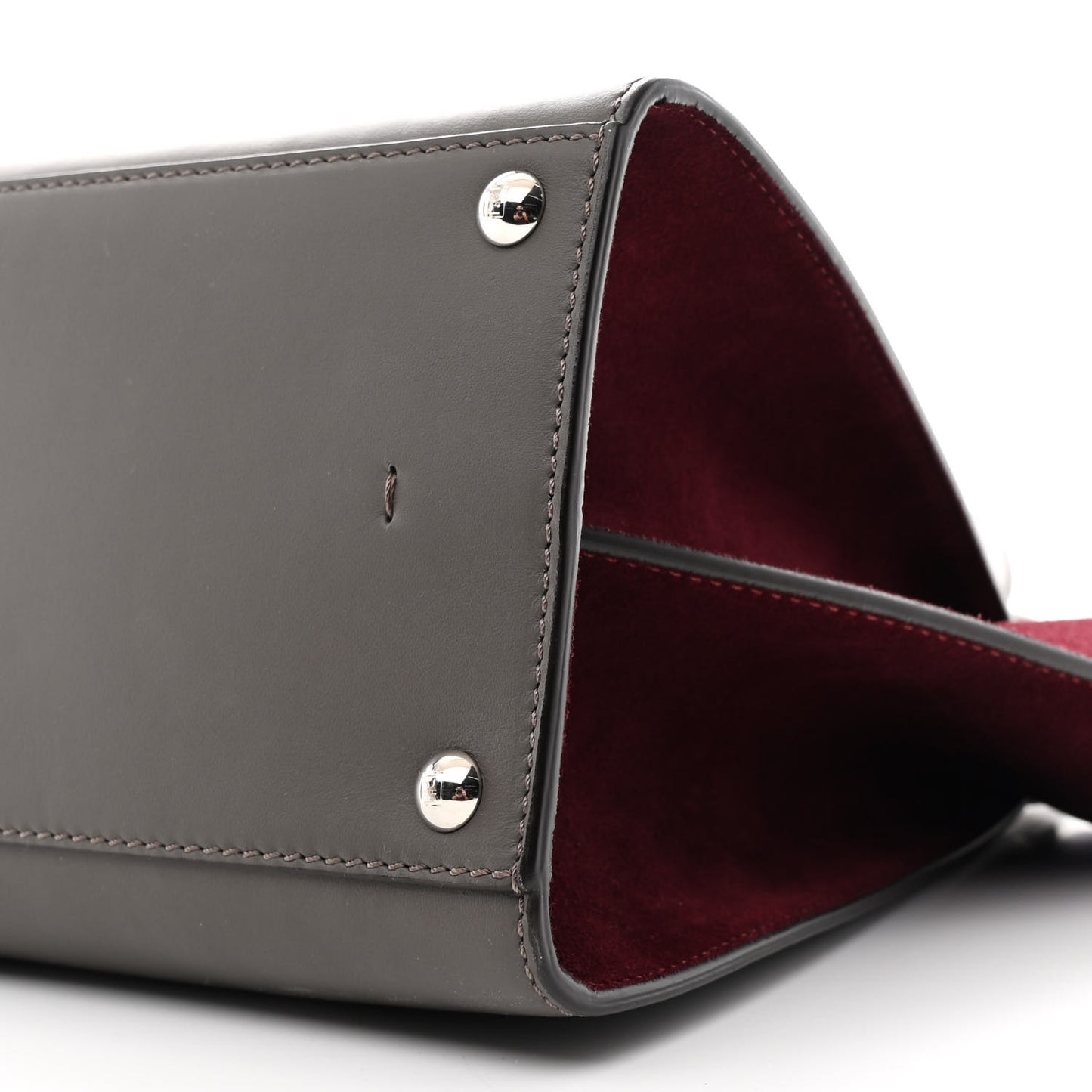 Vitello Dolce Century Petite 3Jours Tote Carbone Bordeaux