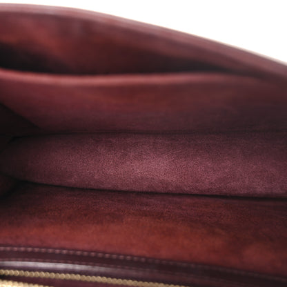 Christian Dior Lambskin Studded Medium Diorama Flap Bag Burgundy 9 of 23