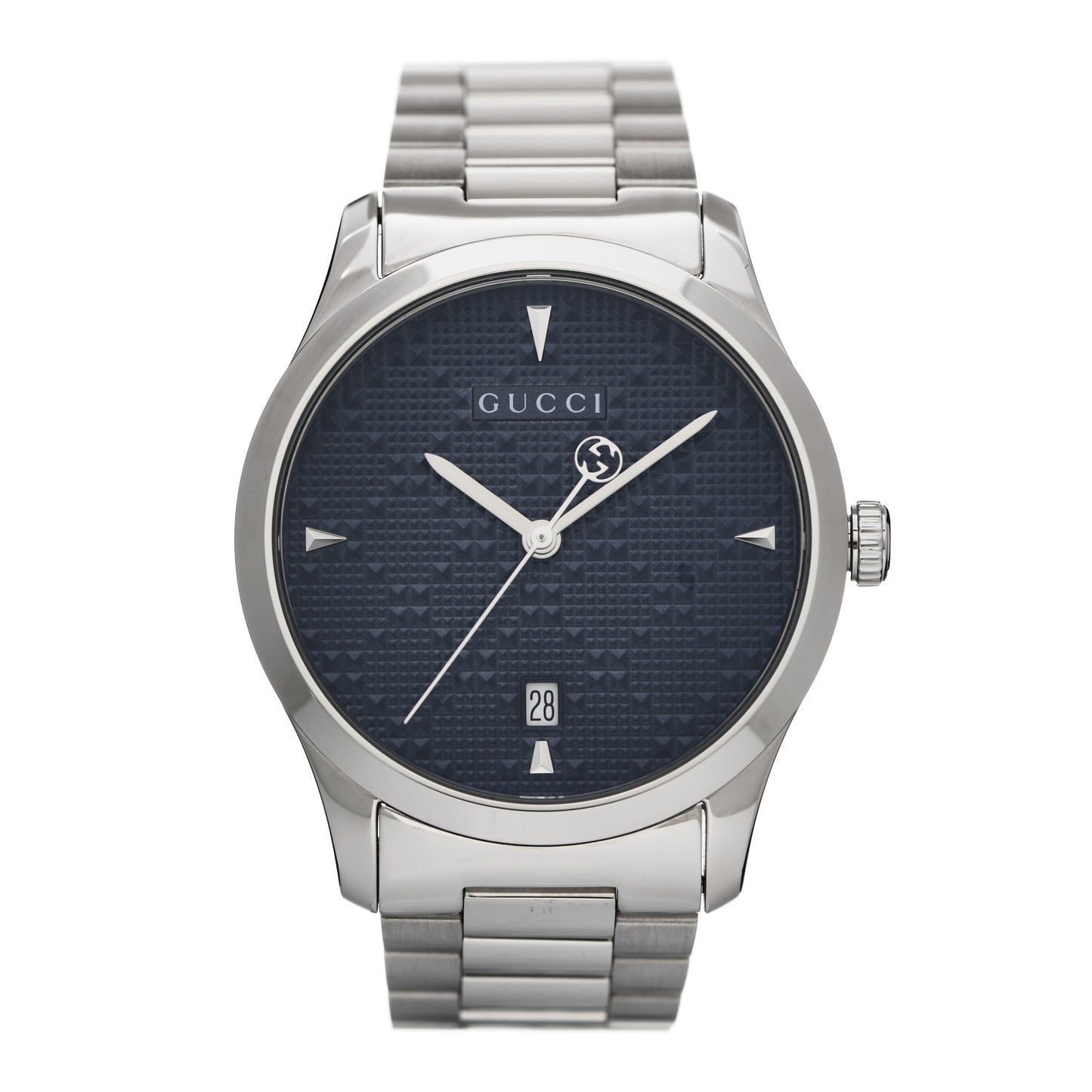 Stainless Steel 38mm G-Timeless Diamante Quartz Watch Navy