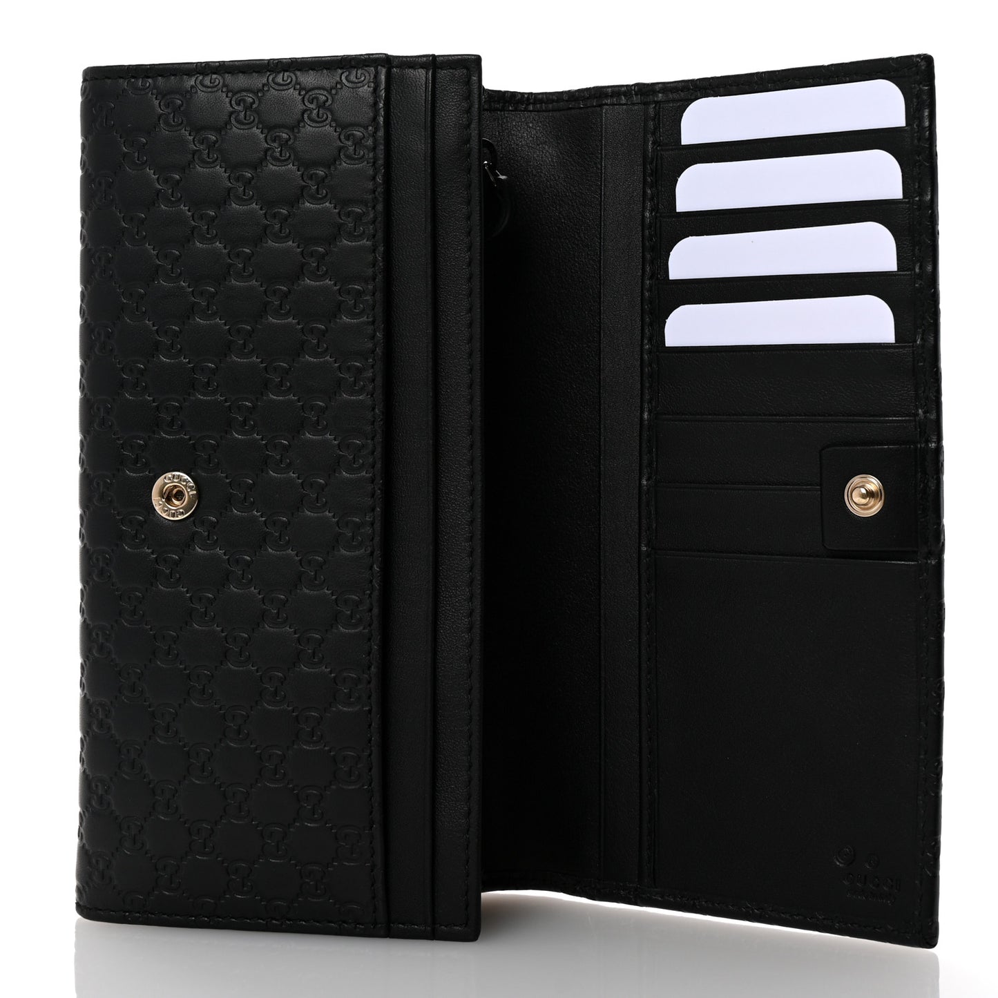 Soft Microguccissima Continental Wallet Black