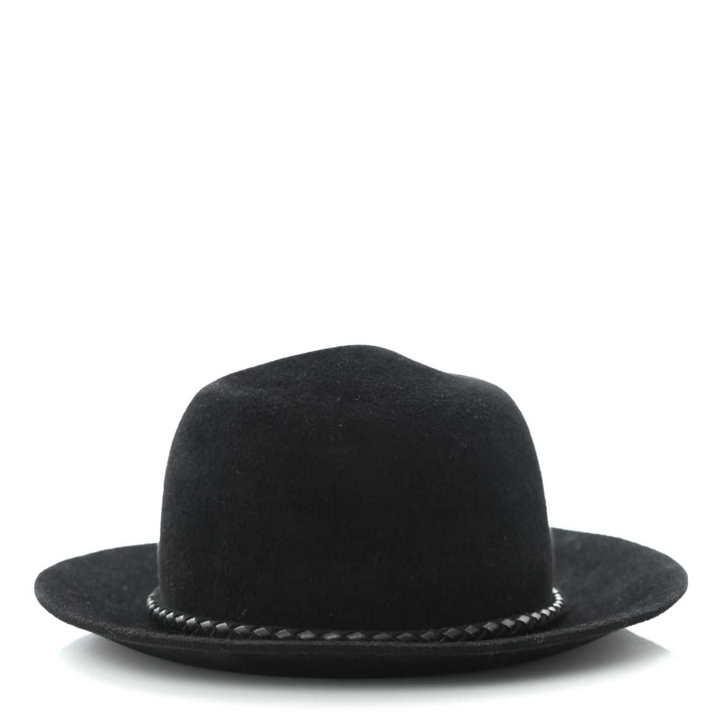 Felt Goatskin Lambskin Hat 58 Black