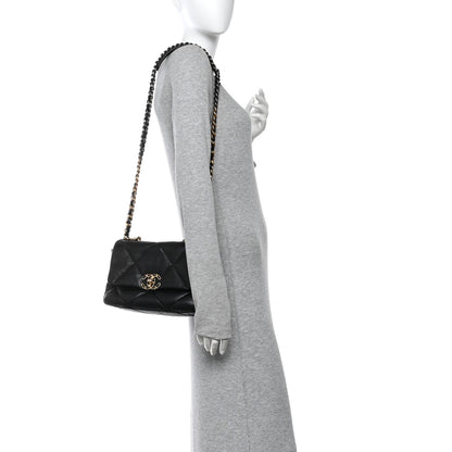 Chanel Lambskin Quilted Medium Chanel 19 Flap Black 3 of 10