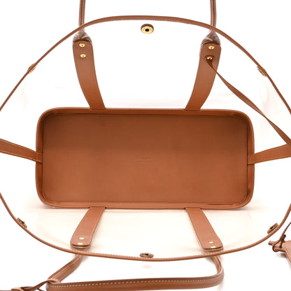 Saint Laurent Calfskin Vinyl Cabas Tote Brown 6 of 12