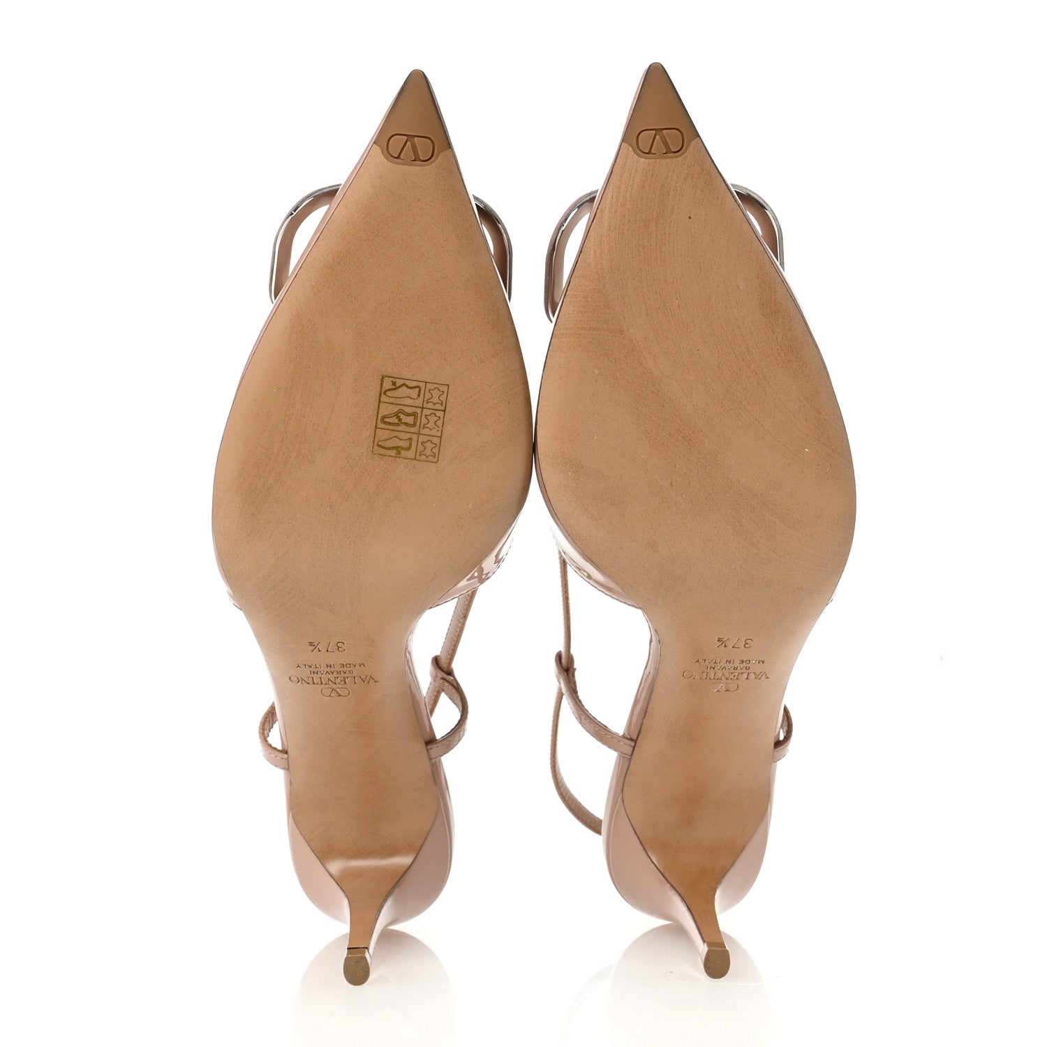 Valentino Garavani Patent Signature Vlogo Slingback 80mm Pumps 37.5 Rose Cannelle 6 of 10