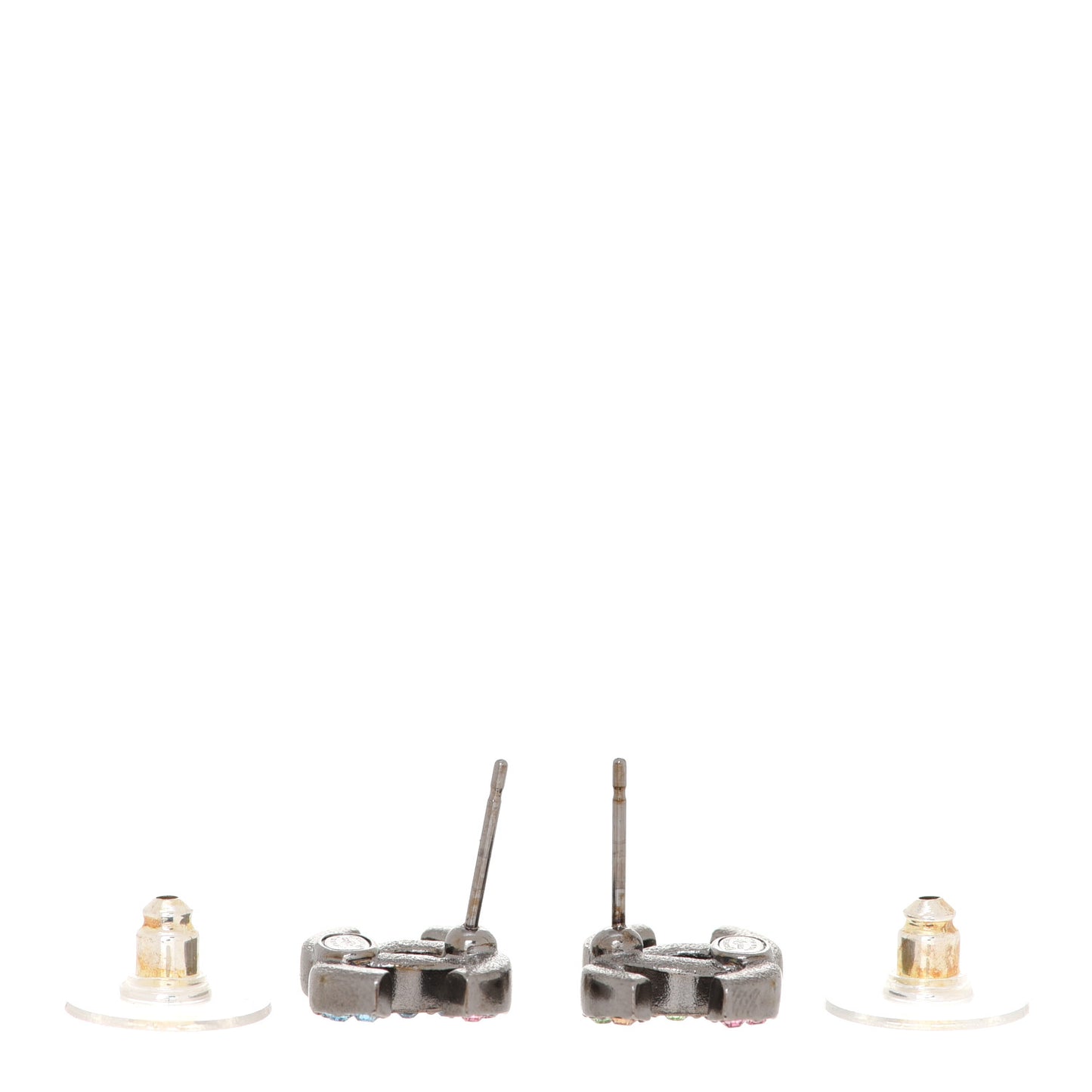 Ruthenium Crystal CC Earrings Multicolor