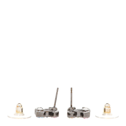 Chanel Ruthenium Crystal CC Earrings Multicolor 3 of 5