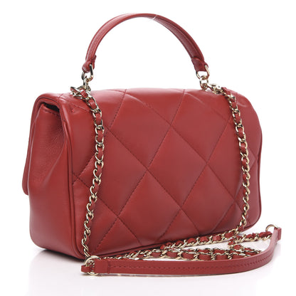 Chanel Lambskin Quilted Small Easy Carry Flap Red 2 of 10