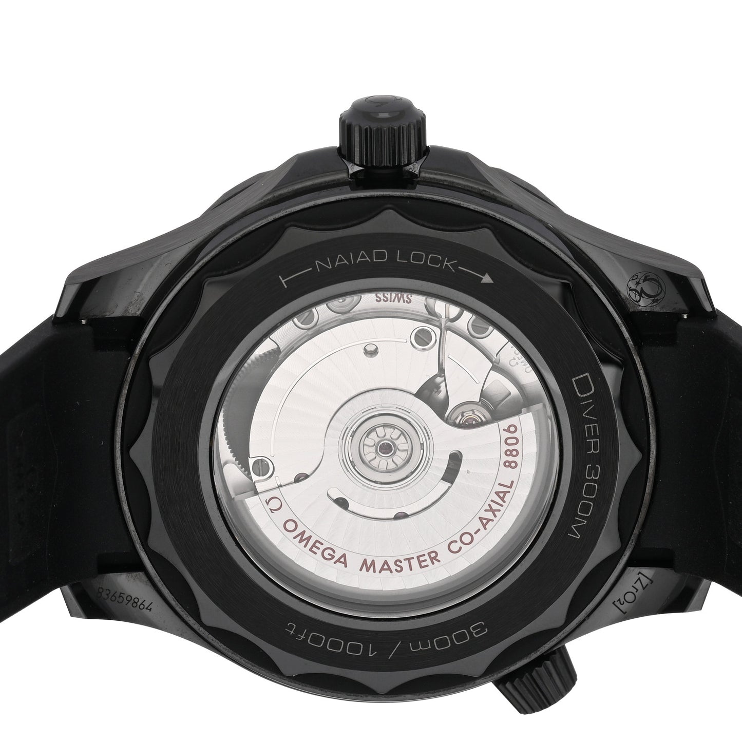Ceramic Rubber 43mm Seamaster Diver 300M Co-Axial Master Automatic Watch Black 210.92.44.20.01.003