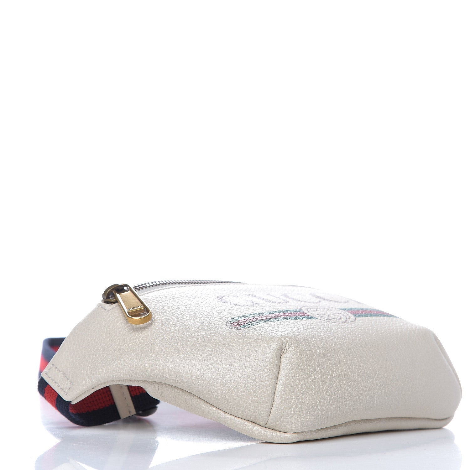 Gucci Grained Calfskin Small Logo Belt Bag White 4 of 9