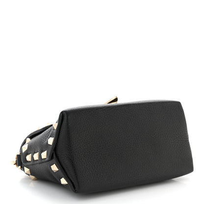 Valentino Garavani Pebbled Calfskin Mini Rockstud Crossbody Bag Black 4 of 9