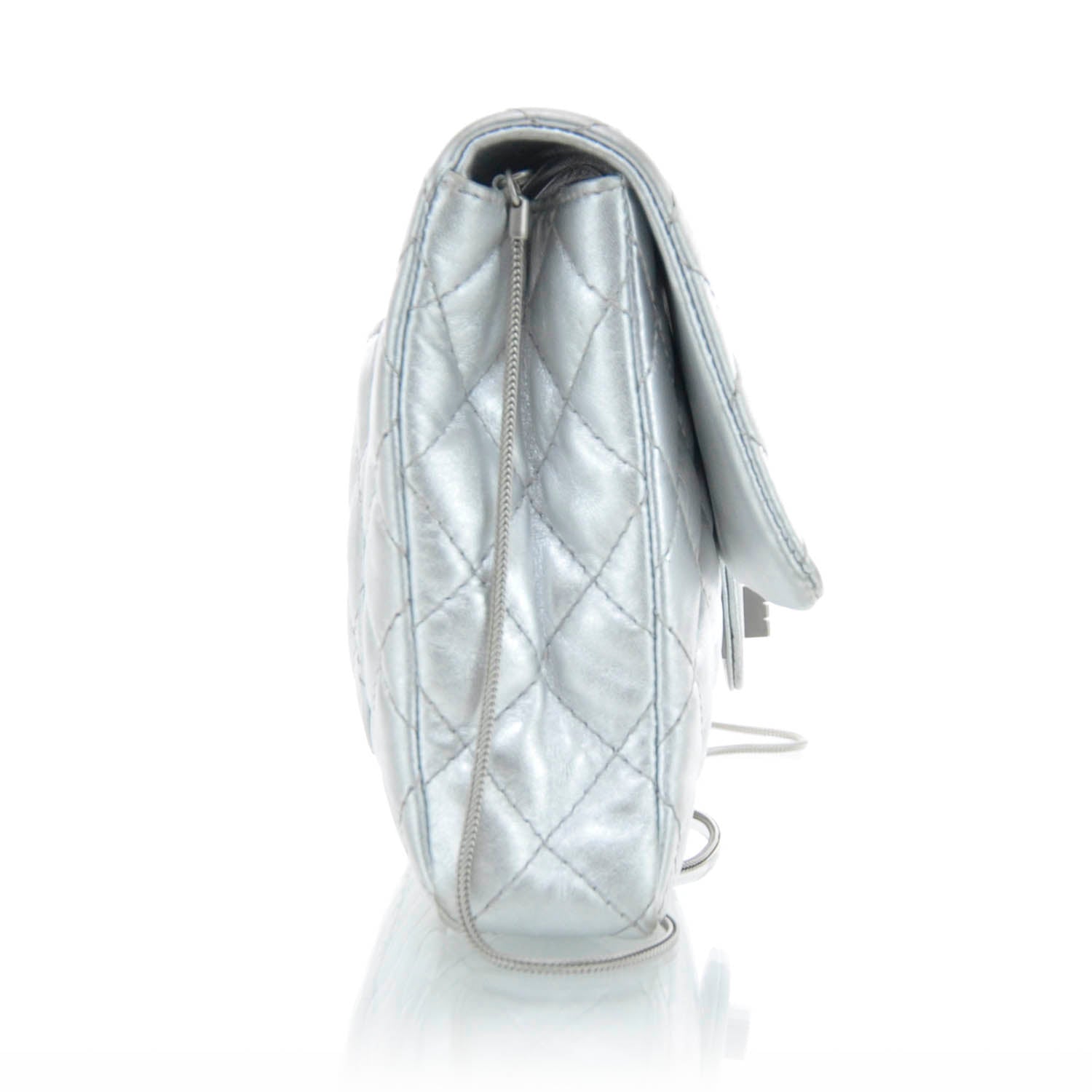 Chanel Lambskin Reissue 2.55 Clutch Silver 4 of 9